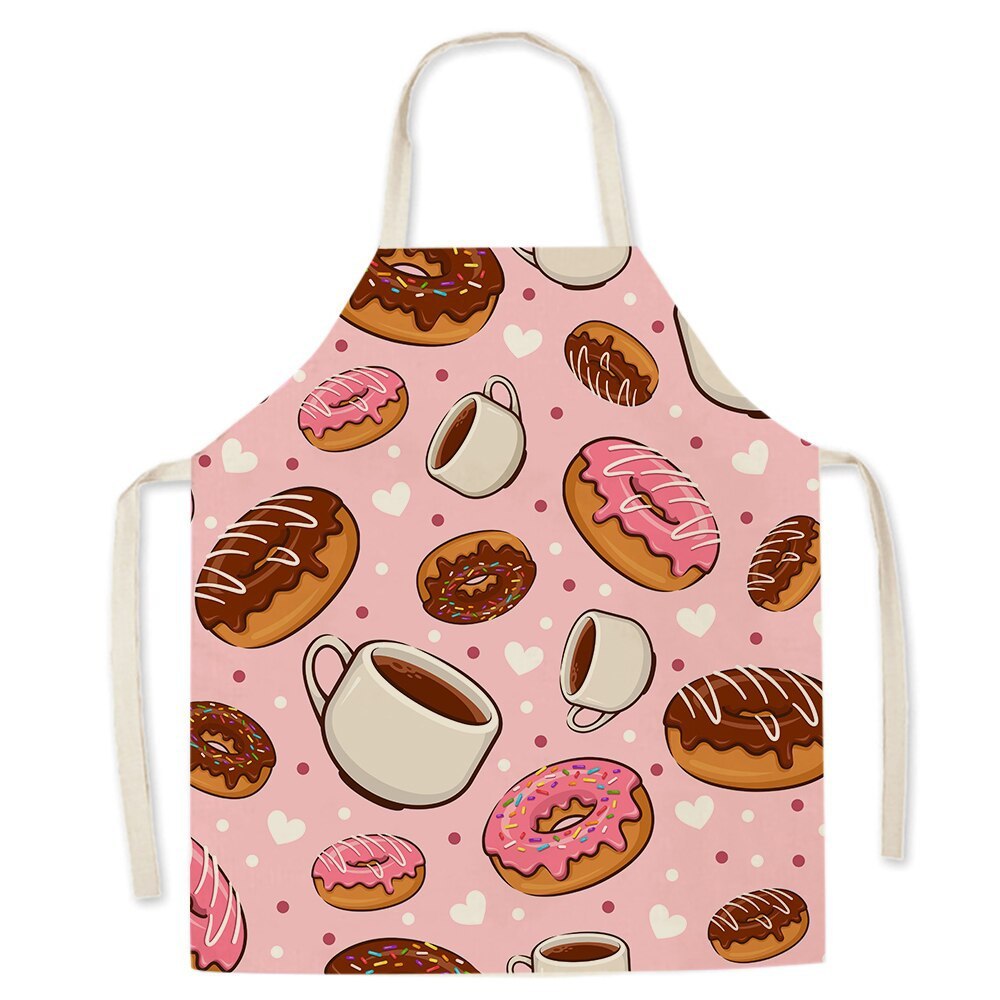 Food-Themed Linen Sleeveless Apron