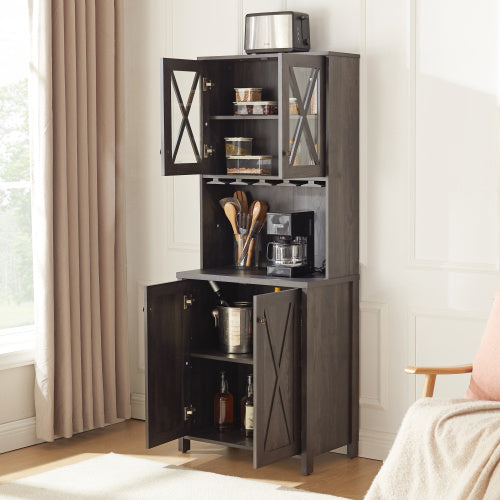 Kitchen Cabinet with Wine Rack for Kitchen or Dining Room