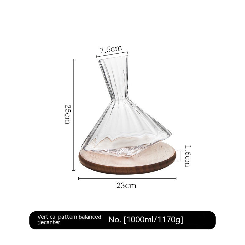 Crystal Wine Decanter with Unique Slant Design