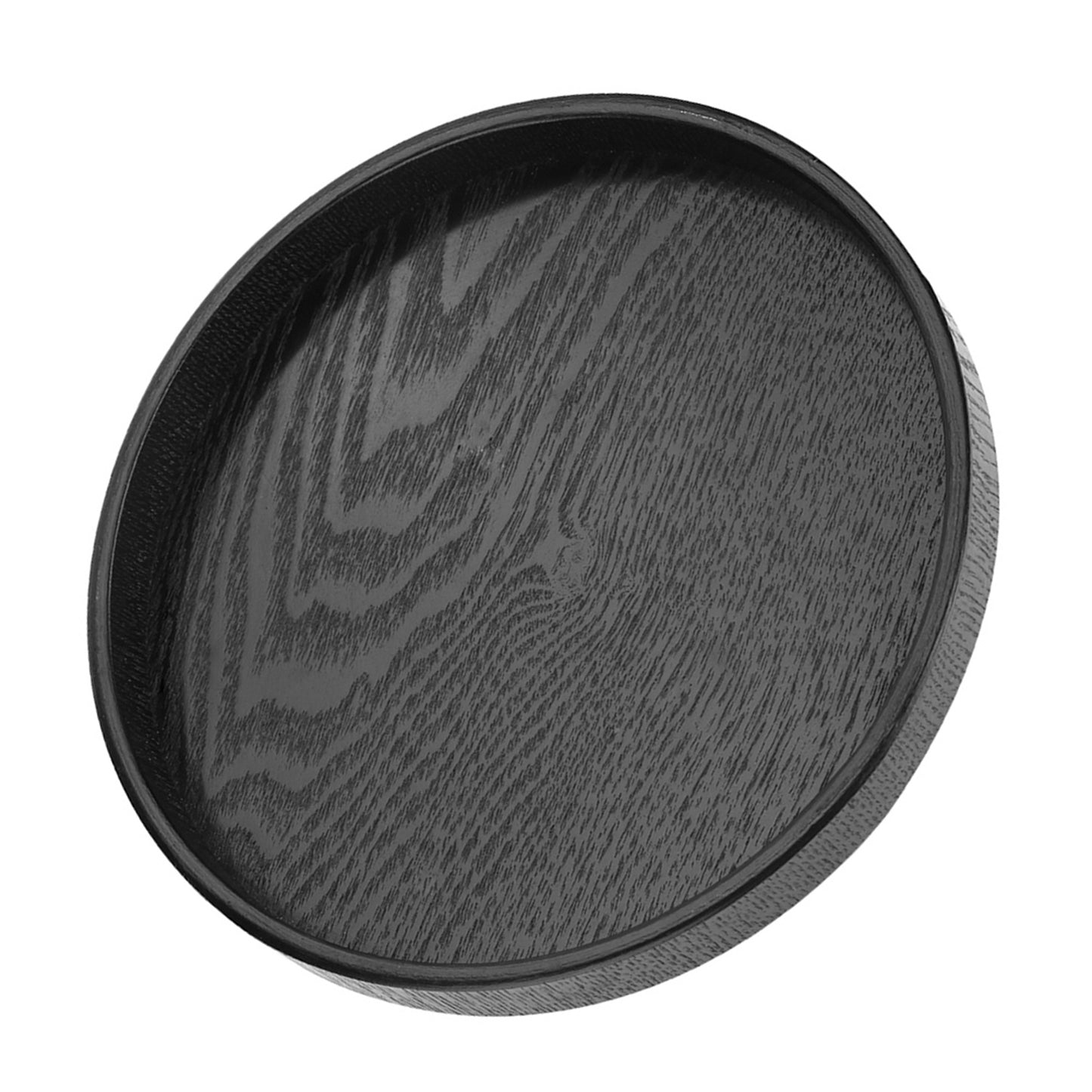 Round Shape Solid Wood Tea Coffee Snack Food Meals Serving Tray Plate Restaurant Trays 30cm