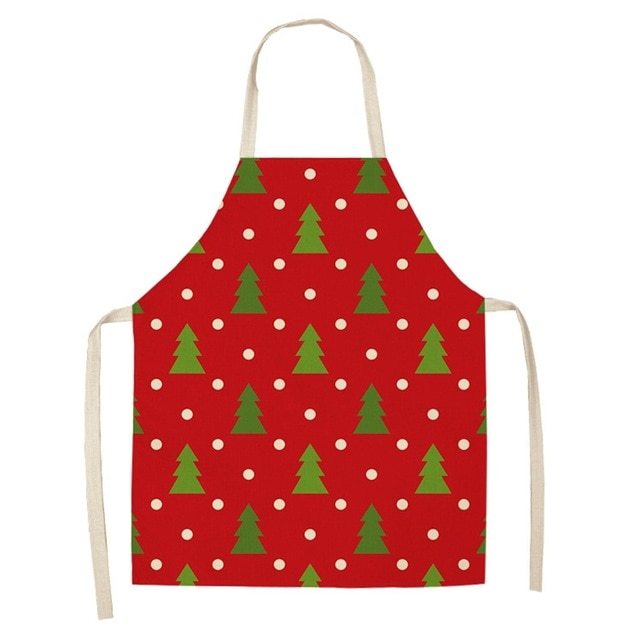 Linen Christmas Apron