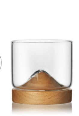 Fitted Wine Glass Reminiscent of a Mountain Top