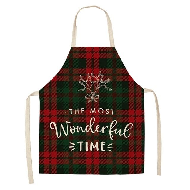 Linen Christmas Apron