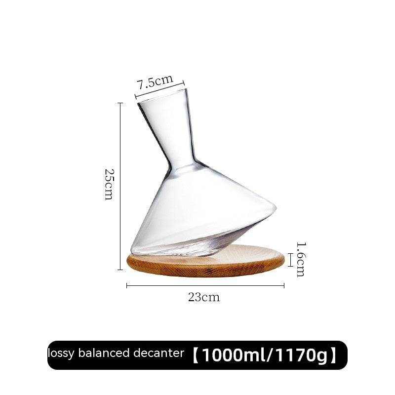 Crystal Wine Decanter with Unique Slant Design