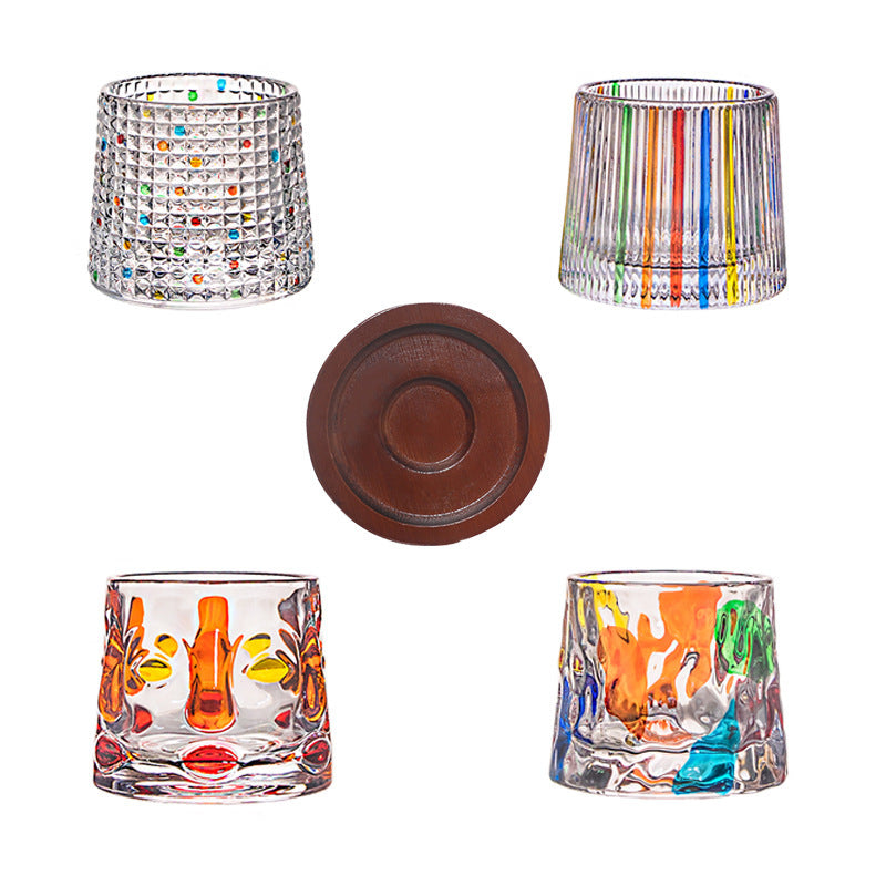 Hand-Painted Spinning Cup with Coaster – A Work of Art in Motion