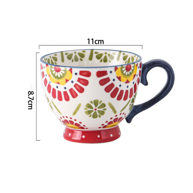 Hand Painted European Style Tea Cup (4 Designs)