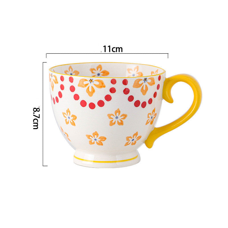 Hand Painted European Style Tea Cup (4 Designs)