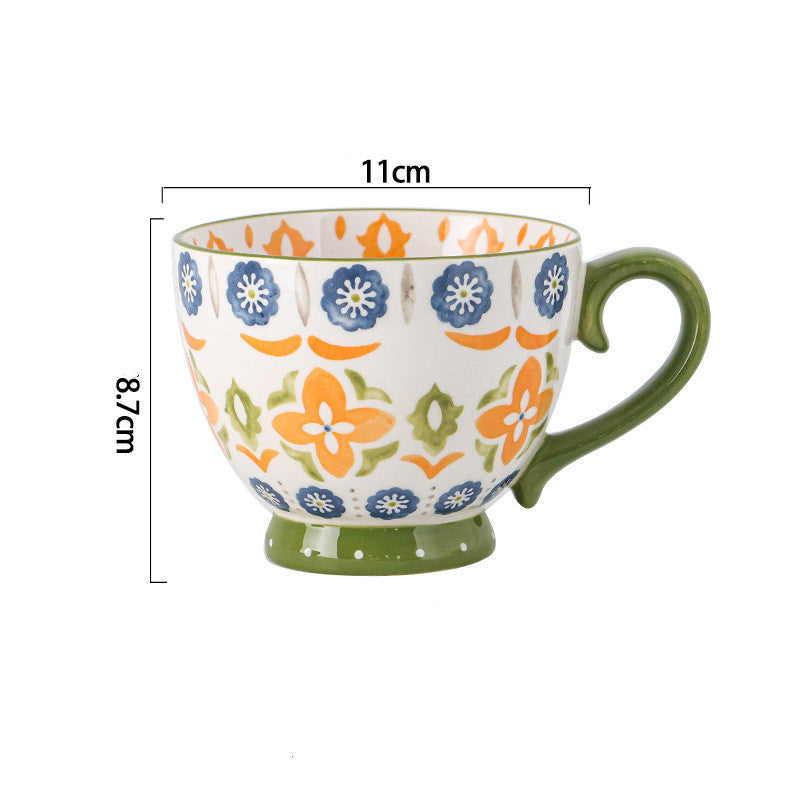 Hand Painted European Style Tea Cup (4 Designs)