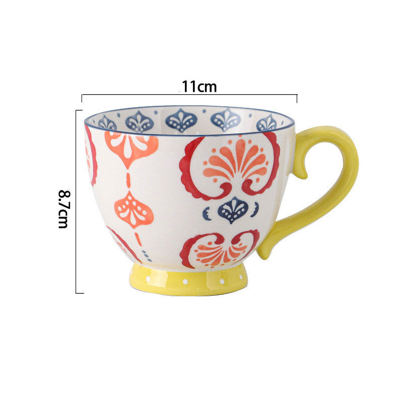 Hand Painted European Style Tea Cup (4 Designs)