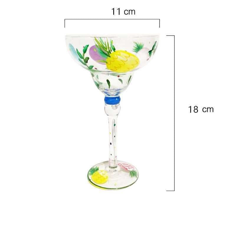 Hand-Painted Crystal Margarita Glass – A Toast to Artistry