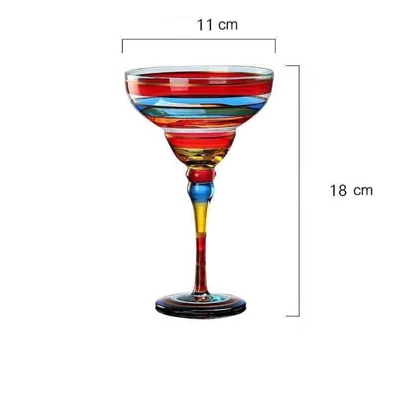 Hand-Painted Crystal Margarita Glass – A Toast to Artistry