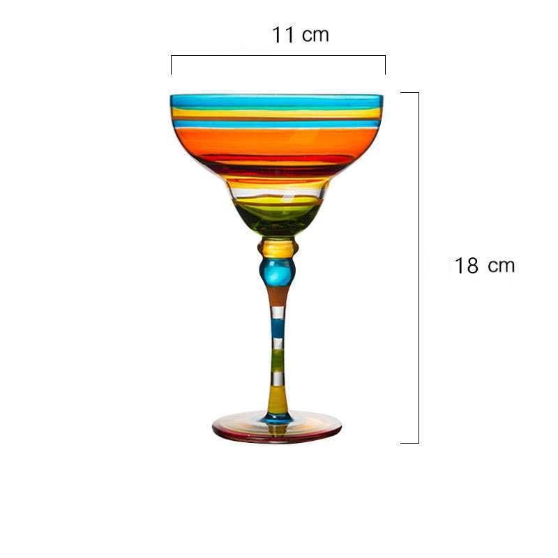 Hand-Painted Crystal Margarita Glass – A Toast to Artistry