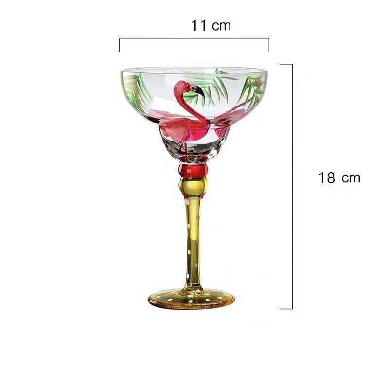 Hand-Painted Crystal Margarita Glass – A Toast to Artistry