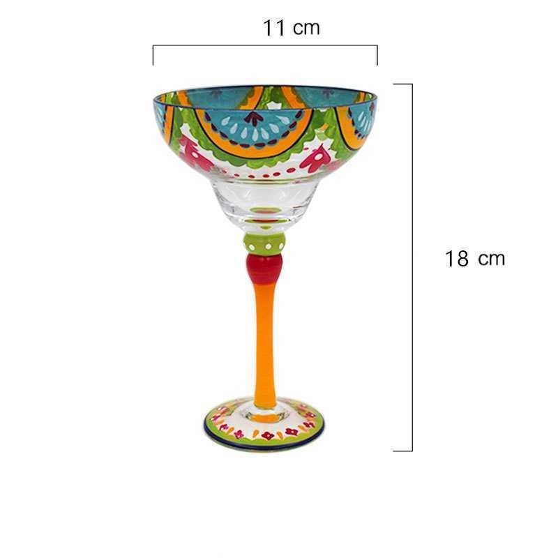 Hand-Painted Crystal Margarita Glass – A Toast to Artistry