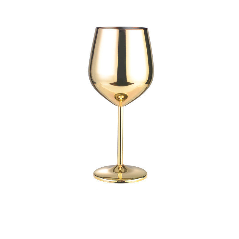 Stainless Steel Wine Glass in Silver, Gold or Rose Gold Color