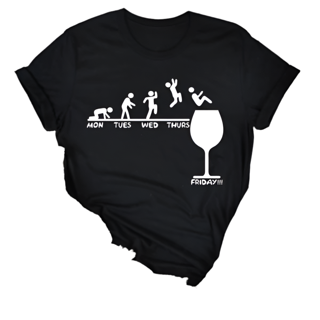 Monday to Friday Wine T-Shirt