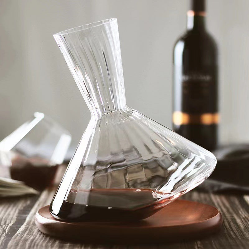 Crystal Wine Decanter with Unique Slant Design