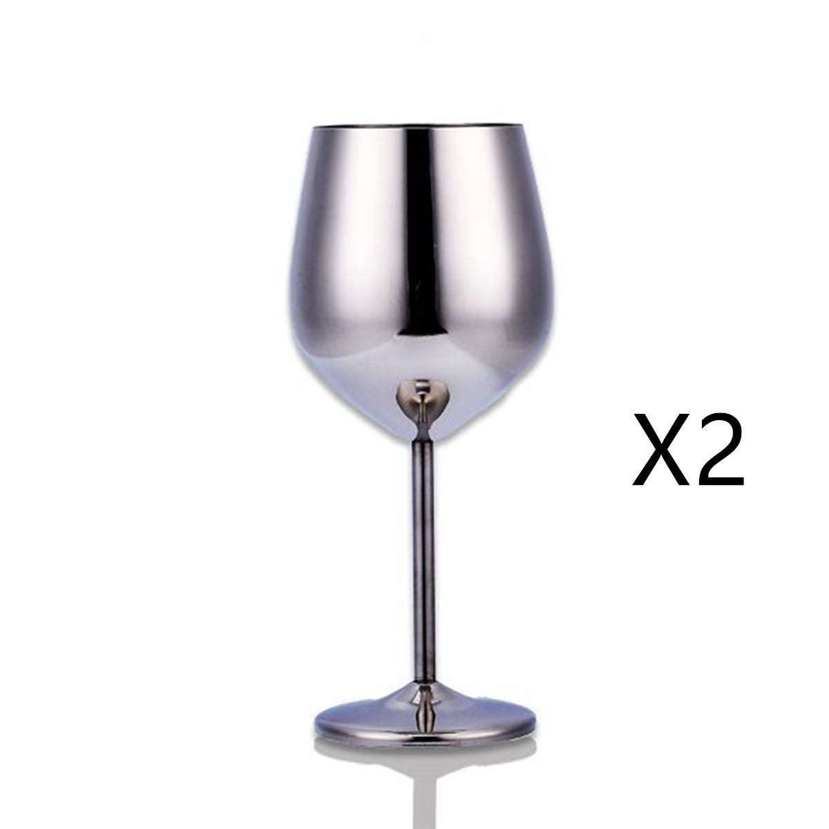 Stainless Steel Wine Glass in Silver, Gold or Rose Gold Color