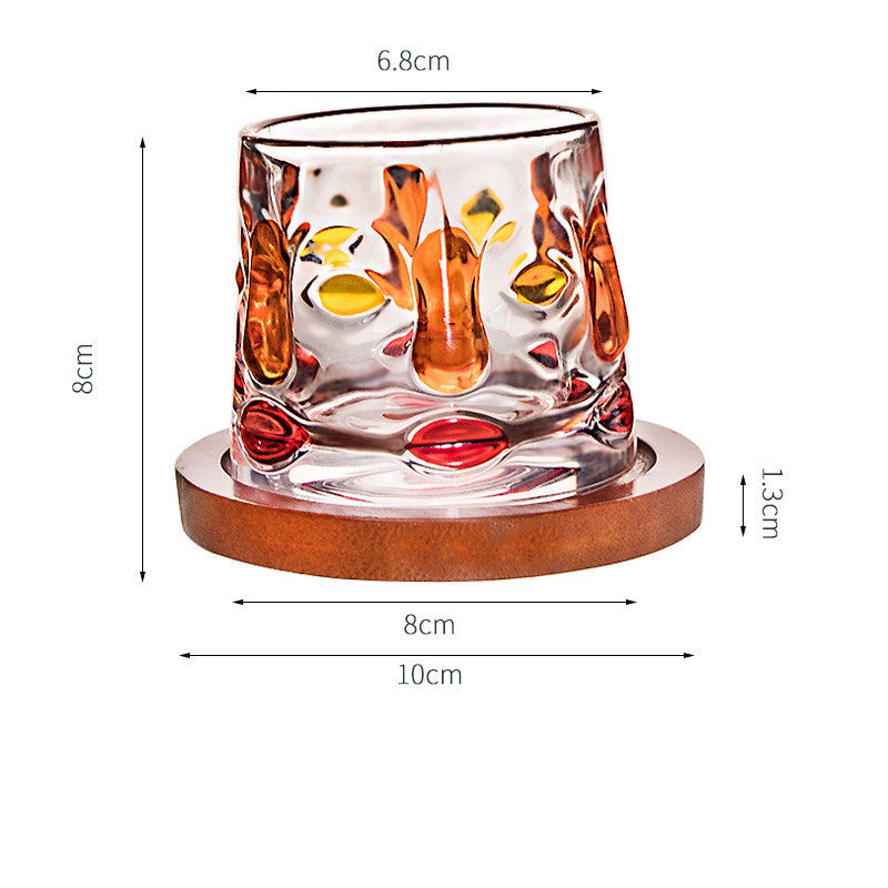Hand-Painted Spinning Cup with Coaster – A Work of Art in Motion