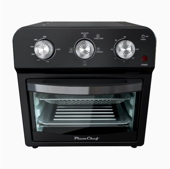 12.5 Qt. Air Fryer With Advanced Multi Function Cooking Grill, Air Fry, Defrost, Bake, Presets For French Fries, Pizza, Chicken, Fish, And Toast, Dual Knob Control