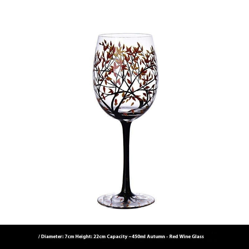 Four Seasons Wine Glasses - Shown in Autumn