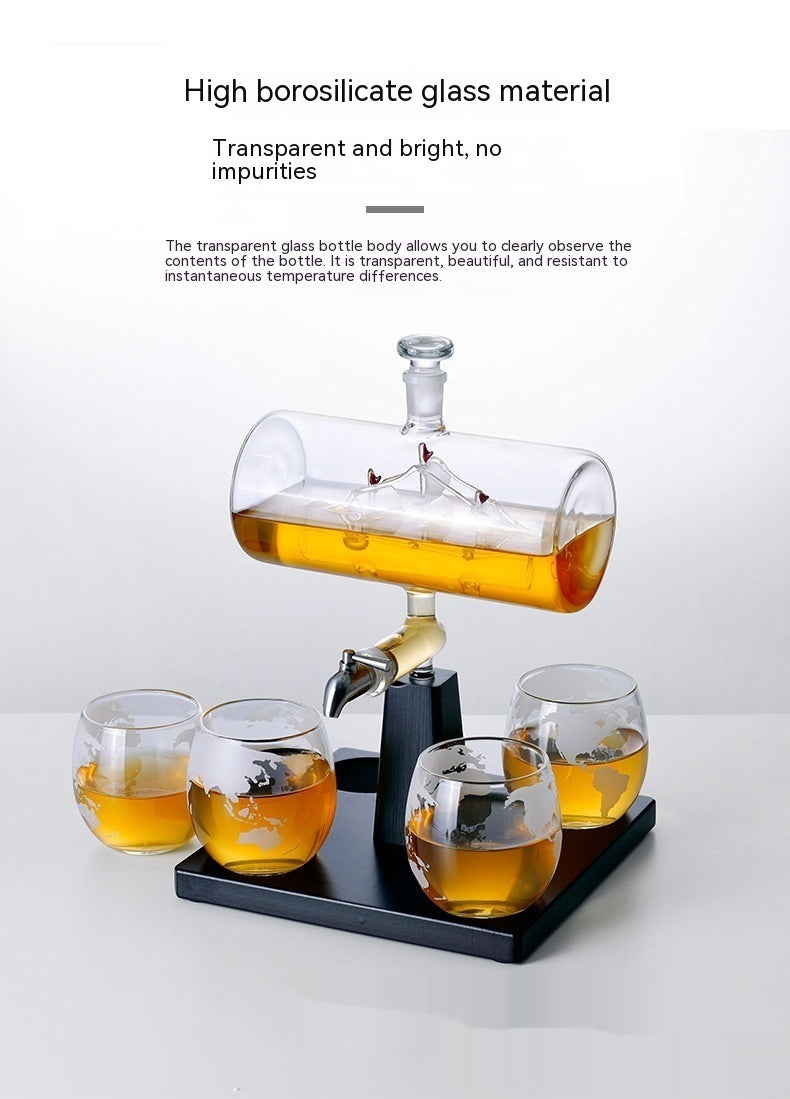 Sailing Motif Whiskey or Wine Set