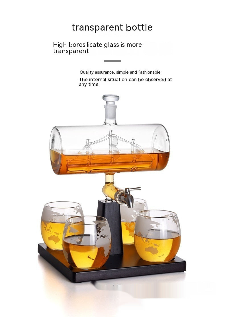 Sailing Motif Whiskey or Wine Set