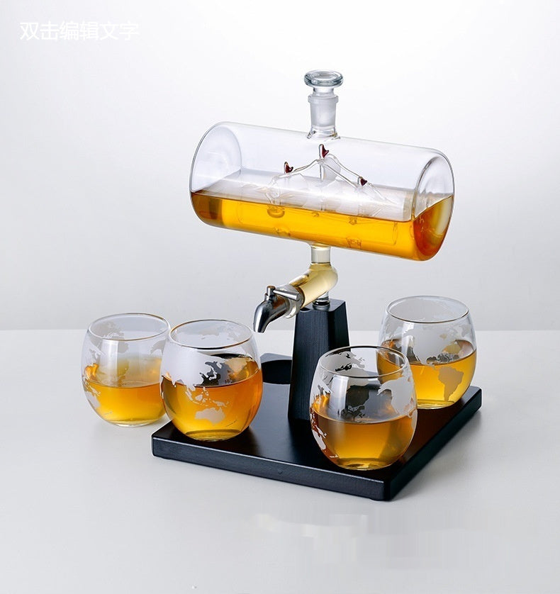 Sailing Motif Whiskey or Wine Set