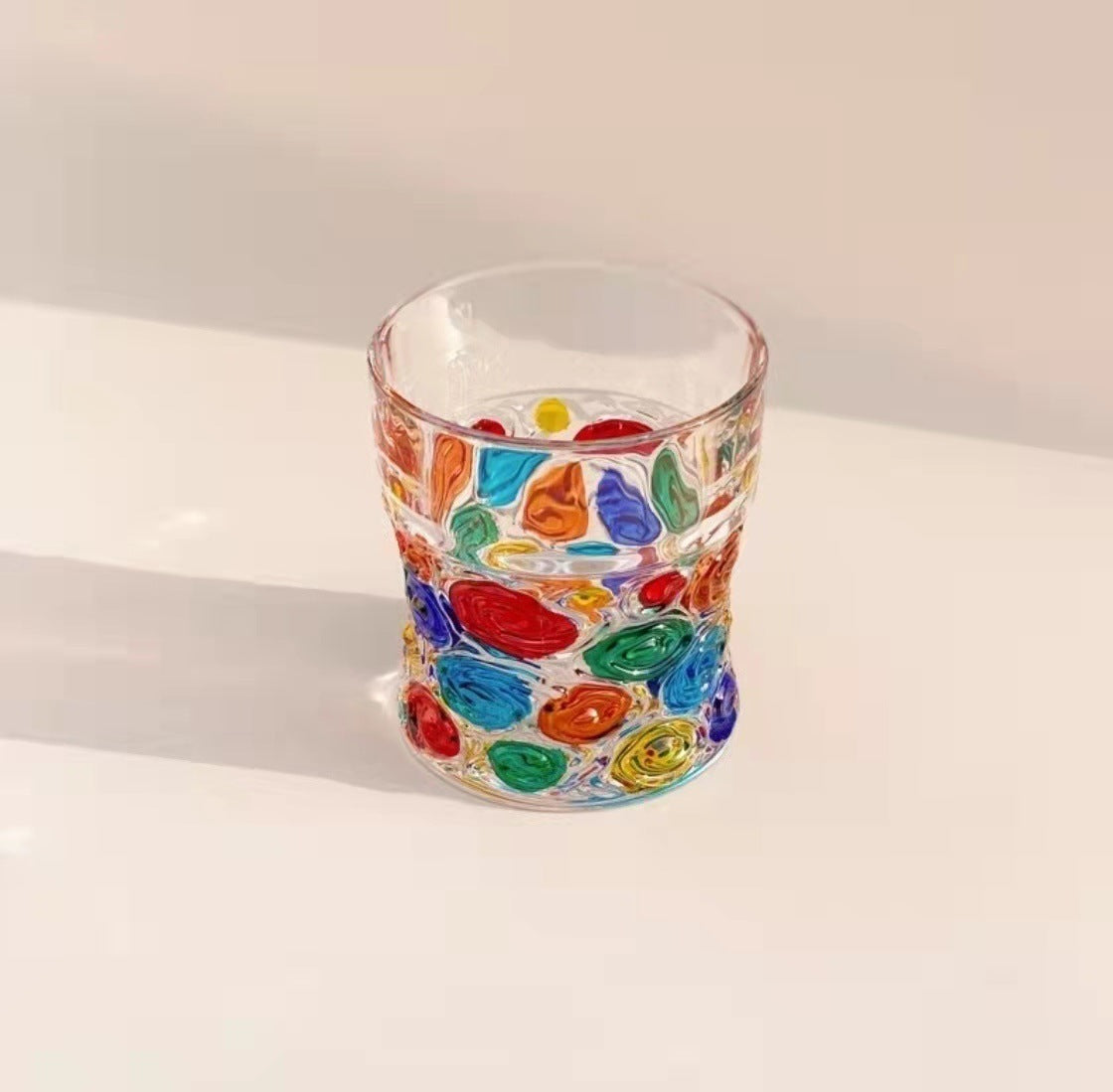 Colorful Hand-Painted Cloud Crystal Glass