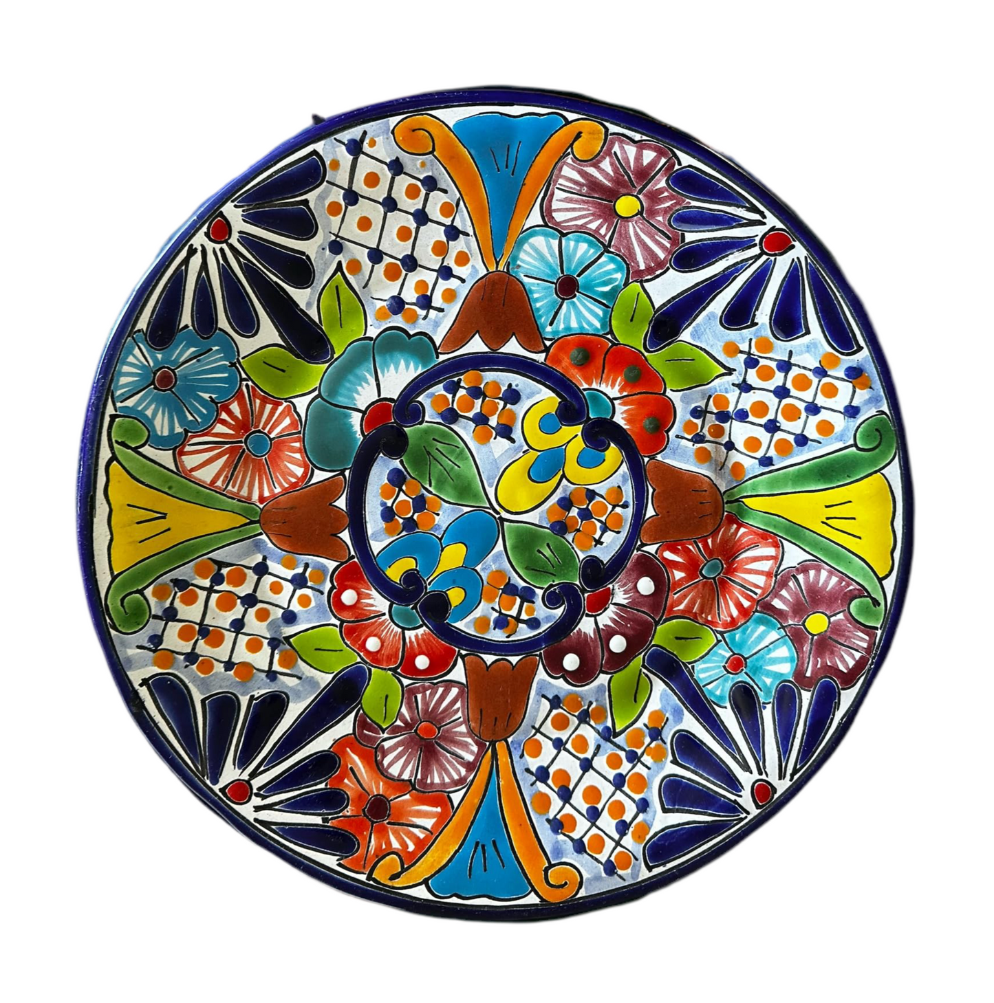 Mix and Match 11.5" Talavera Plates - Hand-Painted Mexican Pottery - Choose Your Unique Designs (1 Plate)