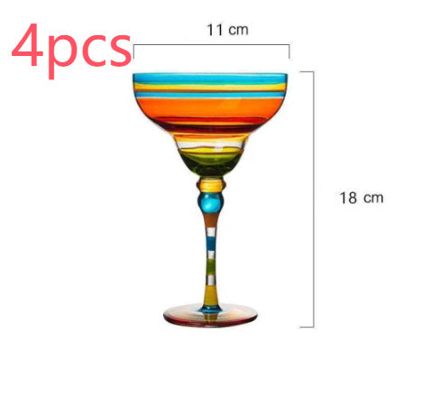 Hand-Painted Crystal Margarita Glass – A Toast to Artistry