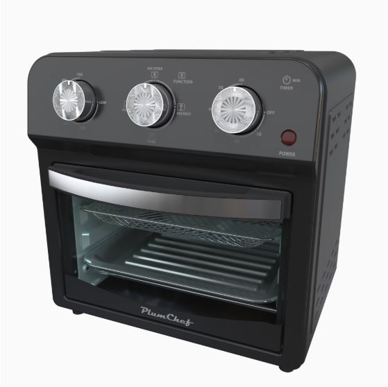 12.5 Qt. Air Fryer With Advanced Multi Function Cooking Grill, Air Fry, Defrost, Bake, Presets For French Fries, Pizza, Chicken, Fish, And Toast, Dual Knob Control