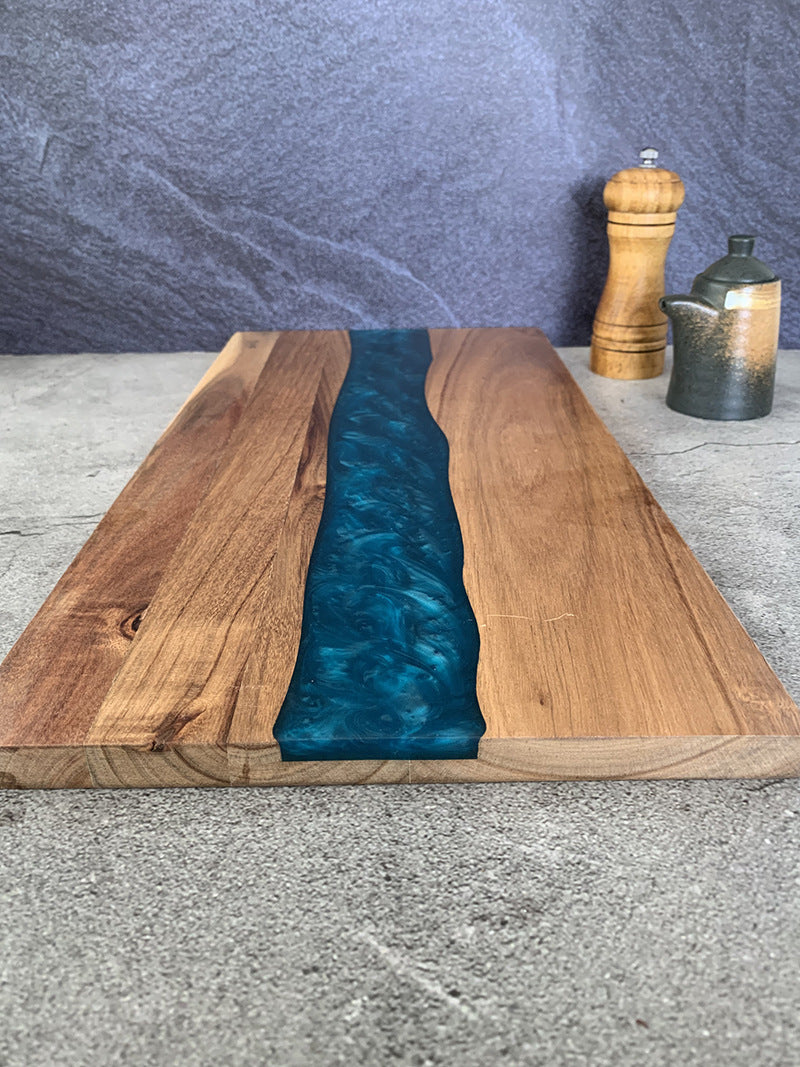 Solid Acacia Mangium Wood and Resin Chopping or Charcuterie or Cheese Board