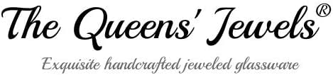 Happy Birthday Jeweled Stemmed Wine Glass, 21 oz. - Unique Gift for Women, Birthday, Cute, Fun, Not Painted, Decorated, Bling, Bedazzled, Rhinestone