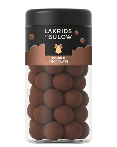 LAKRIDS BY BÜLOW - Double Chocolate - 10.4 Oz. - Chocolate Coated Gourmet Licorice - Sweet Licorice Coated in Chocolate and Crunchy Cocoa Nibs