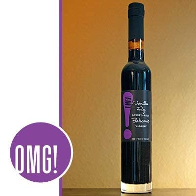 OMG! Oils: Gourmet Vanilla Fig Barrel-Aged Balsamic Vinegar (Perfect for Dipping, Marinades, Glazing and Topping!), 375ml/12.7oz…