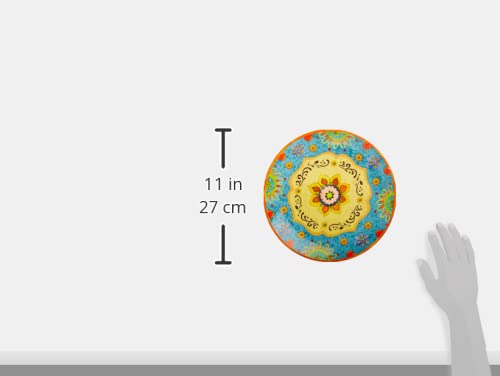 Certified International Tunisian Sunset 9" Dinner Plates, Set of 4, 10.5", Multicolor