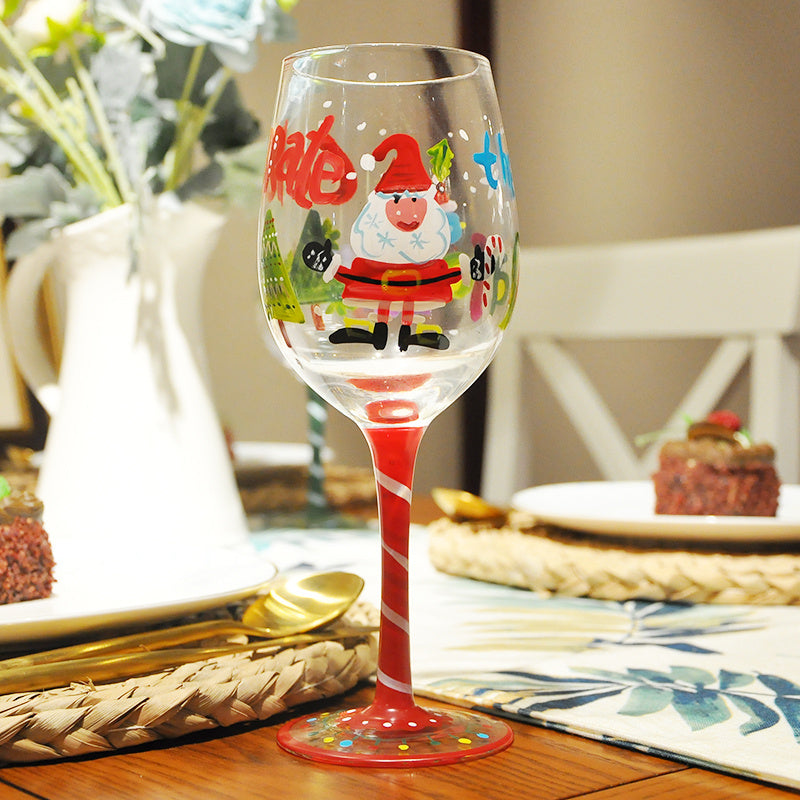 Handpainted Wine Glass - Birthday, Hearts, Best Sister Ever and Christmas Themes