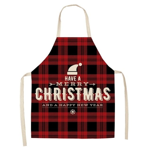 Linen Christmas Apron