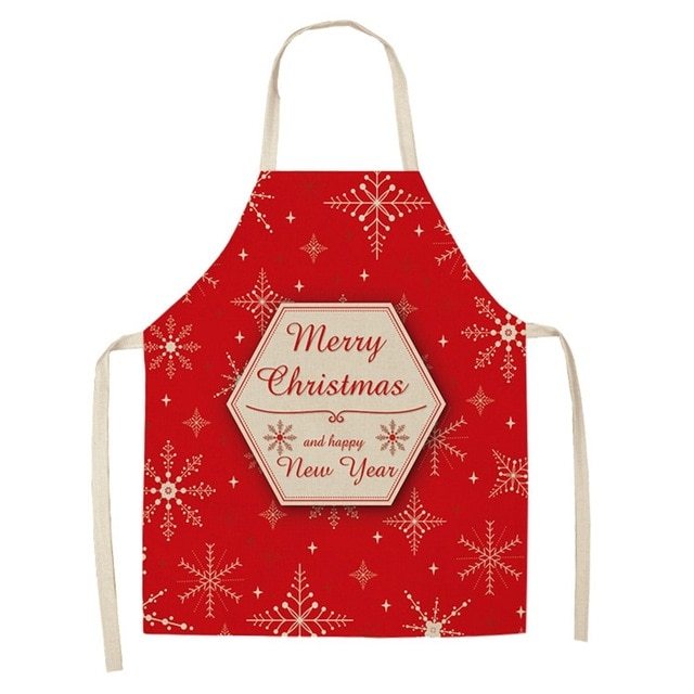 Linen Christmas Apron