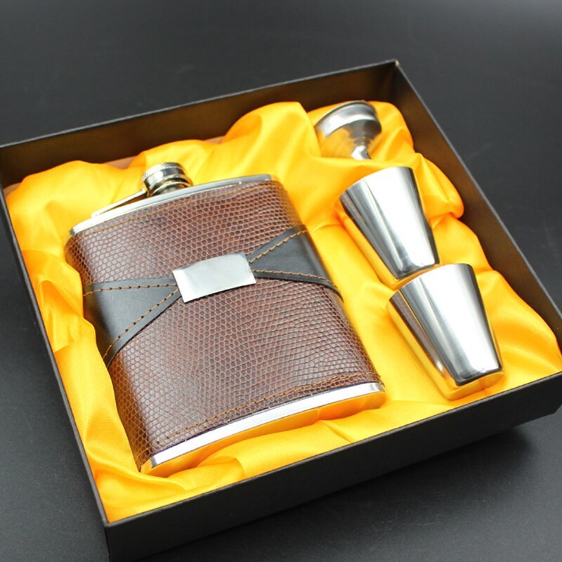 Stainless Steel Flask Set with Two Cups