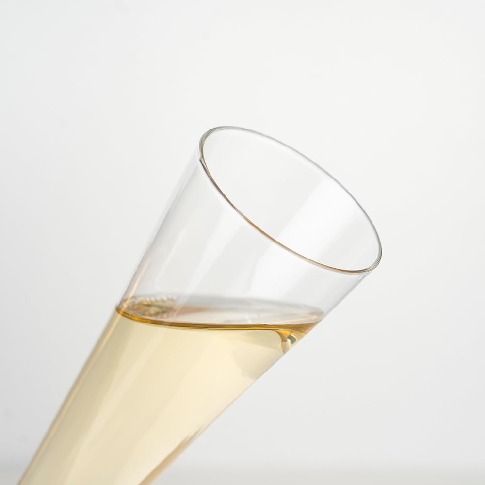 TISHAA Bling Rhinestone Champagne Glasses Set – Elegant Crystal Glass with Artificial Diamonds – 150ml Capacity, Perfect for Weddings, Anniversaries, Christmas, and Special Celebrations (Regular Set)