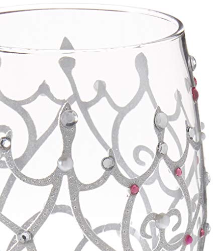 Lolita My Tiara Artisan Painted Wine Glass Gift