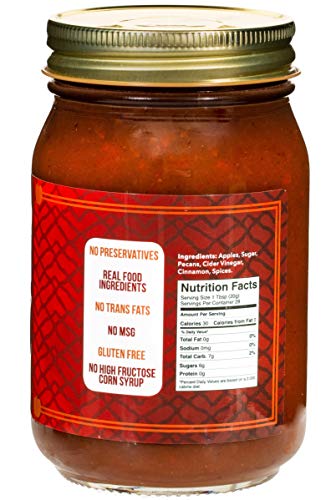 Green Jay Gourmet Apple Pecan Butter - All-Natural, Gluten-Free Fruit Spread - Pecan Apple Butter with Cinnamon - Gourmet Fruit Butter - No Corn Syrup, Preservatives or Trans-Fats - 19 Oz.