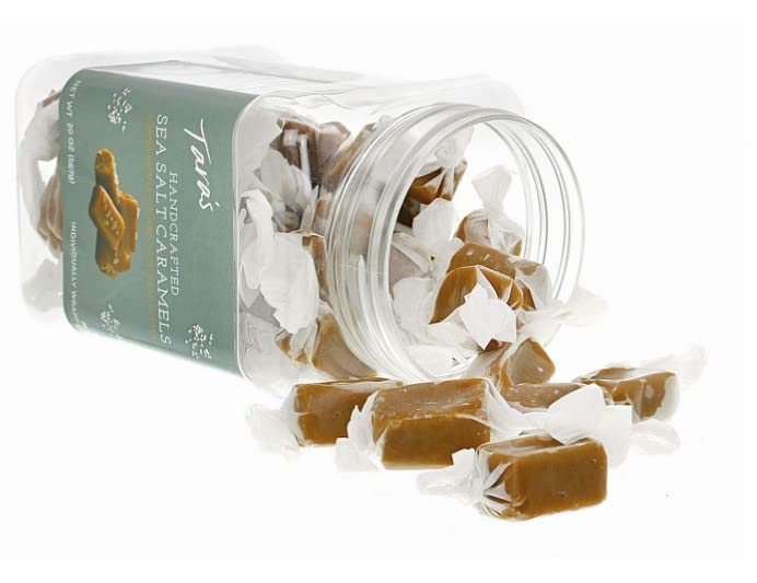 Tara's Gourmet Sea Salt Caramels | Hand Crafted All Natural Candy | Creamy & Individually Wrapped with Real Butter (20 Oz.)
