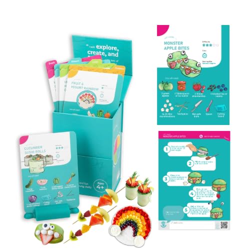 My First Recipe Box for Kids: Montessori-Inspired, Easy-to-Follow Recipes with Visual Guides. Cookbook for Kids Ages 4+ with Storage Box and Recipe Stand.