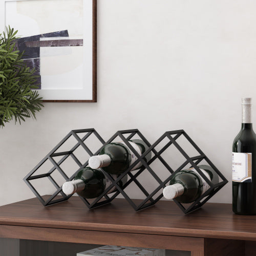 Minimalistic Geometric Wine Rack