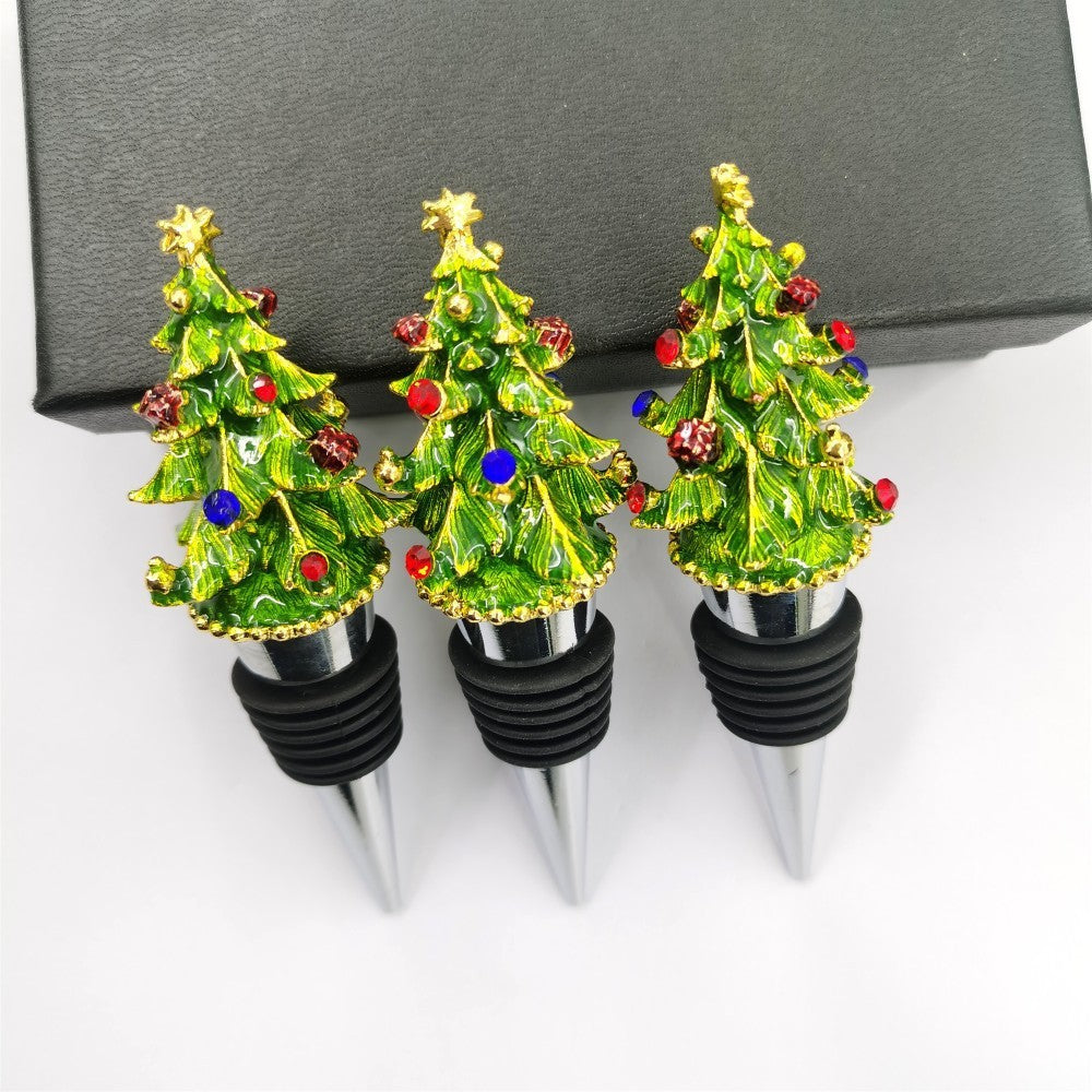 Festive Christmas Tree Wine Bottle Stopper