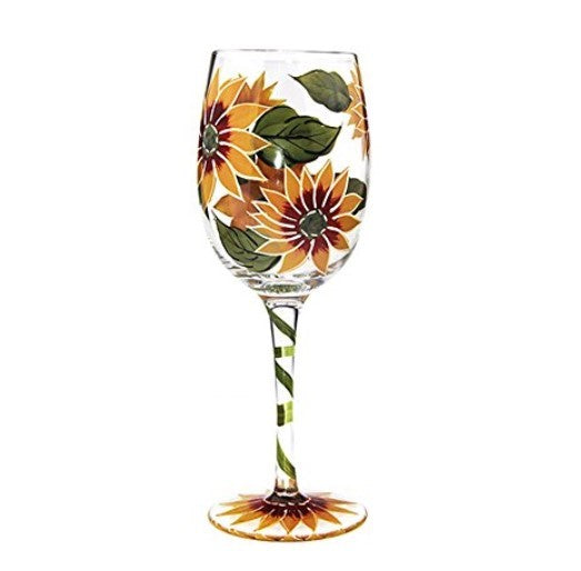 Handpainted Wine Glass - Birthday, Hearts, Best Sister Ever and Christmas Themes