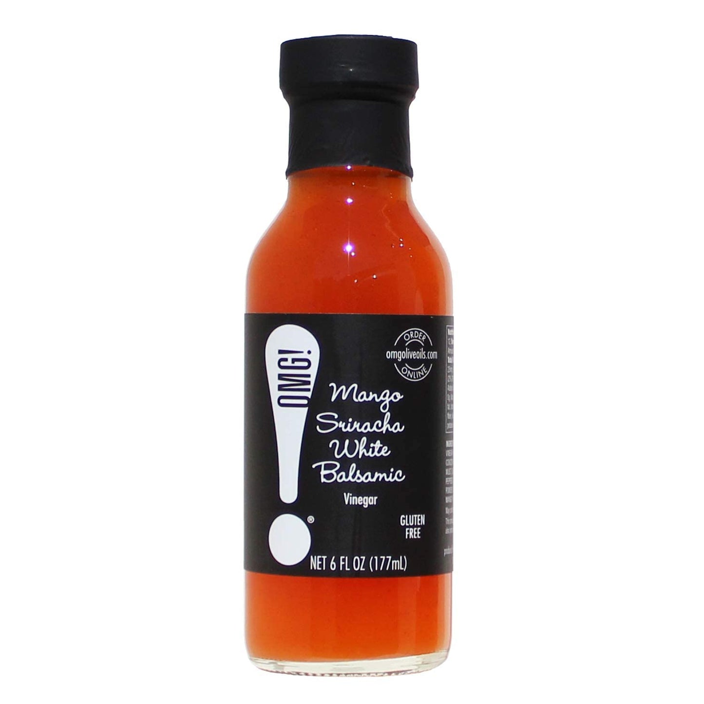 OMG! Oils: Gourmet Mango Sriracha White Balsamic Vinegar (Perfect for Dipping, Marinades, Glazing and Topping!), 177ml/6oz…